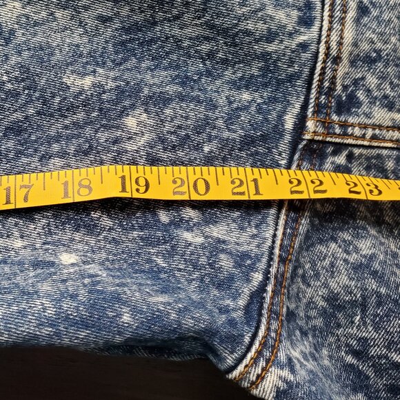 🔥Jordache Iconic 80s Acid Wash Denim Jacket | Wide Collar Cropped Oversized L🔥 - Picture 11 of 14